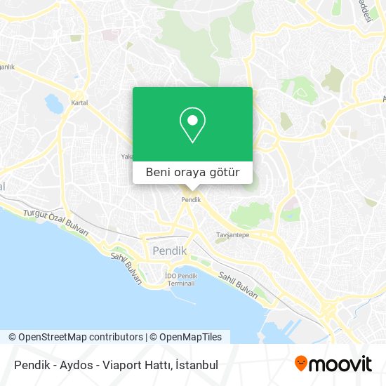 Pendik - Aydos - Viaport Hattı harita