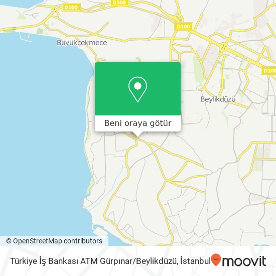 Türkiye İş Bankası ATM Gürpınar / Beylikdüzü harita