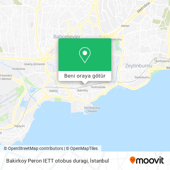 Bakirkoy Peron IETT otobus duragi harita
