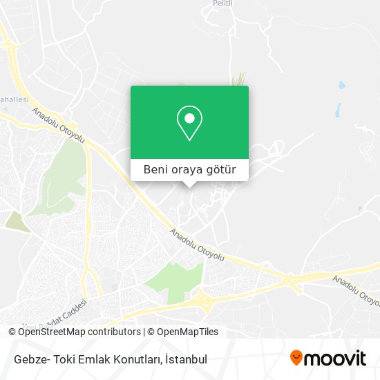Gebze- Toki Emlak Konutları harita
