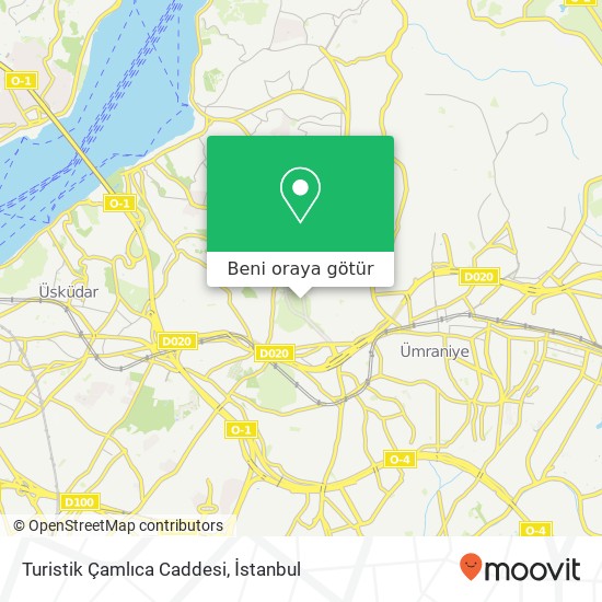 Turistik Çamlıca Caddesi harita