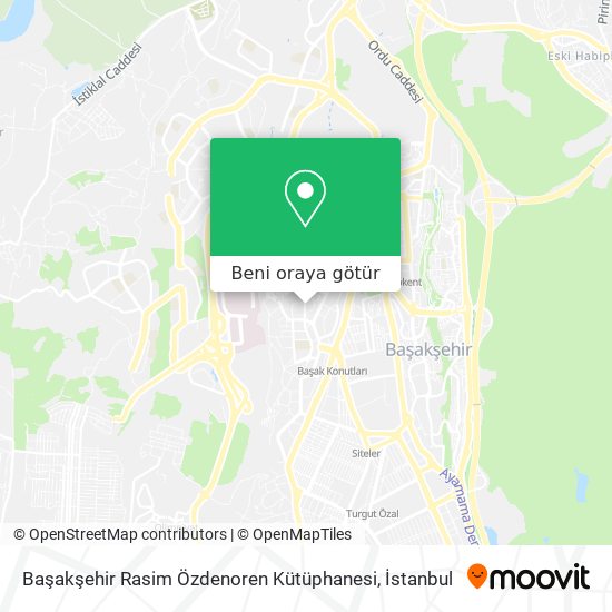 Başakşehir Rasim Özdenoren Kütüphanesi harita