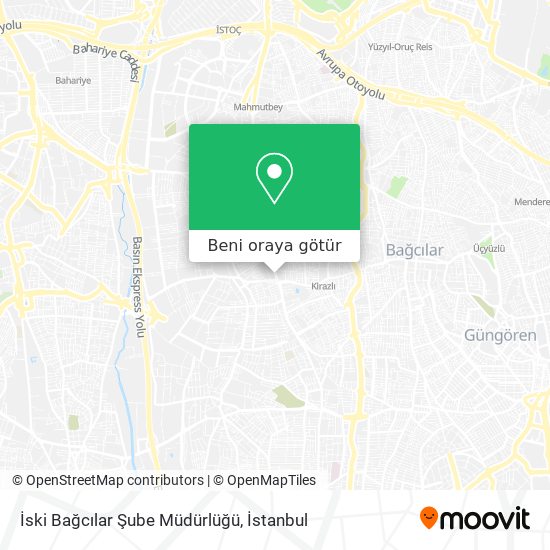 İski Bağcılar Şube Müdürlüğü harita