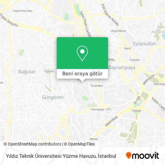 Yıldız Teknik Üniversitesi Yüzme Havuzu harita