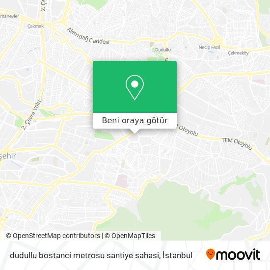 dudullu bostanci metrosu santiye sahasi harita