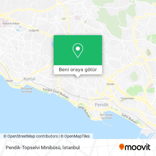 Pendik-Topselvi Minibüsü harita