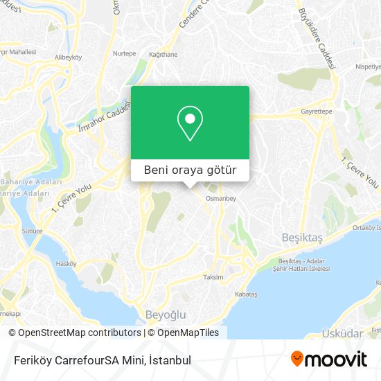 Feriköy CarrefourSA Mini harita