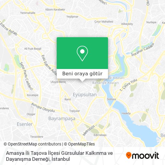 Amasya İli Taşova İlçesi Gürsulular Kalkınma ve Dayanışma Derneği harita
