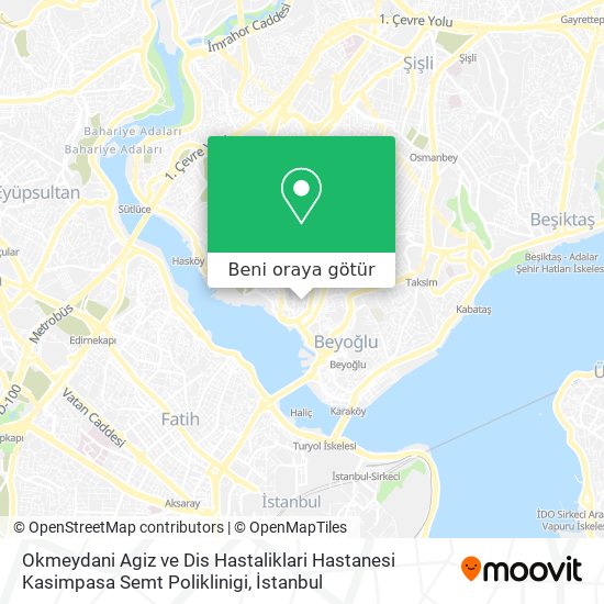 Okmeydani Agiz ve Dis Hastaliklari Hastanesi Kasimpasa Semt Poliklinigi harita