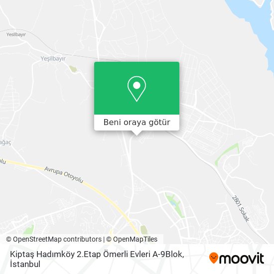 Kiptaş Hadımköy 2.Etap Ömerli Evleri A-9Blok harita