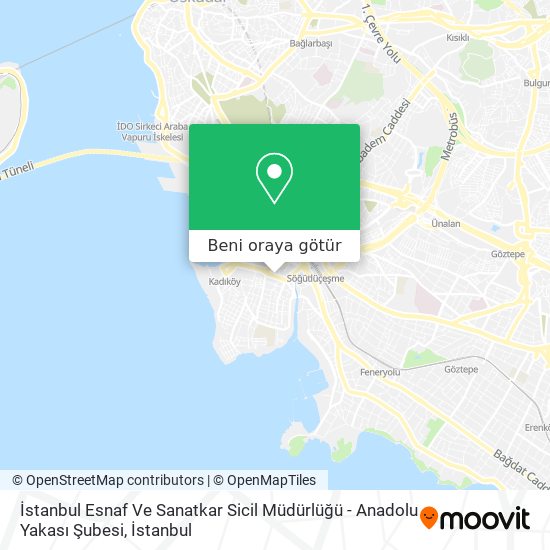 İstanbul Esnaf Ve Sanatkar Sicil Müdürlüğü - Anadolu Yakası Şubesi harita