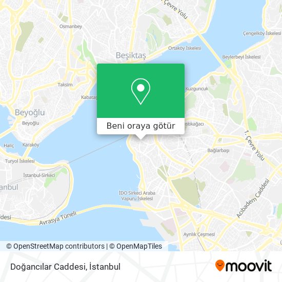 Doğancılar Caddesi harita