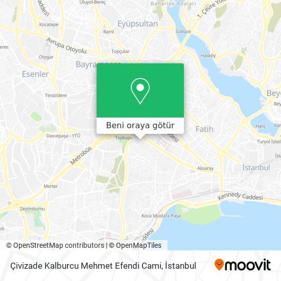 Çivizade Kalburcu Mehmet Efendi Cami harita