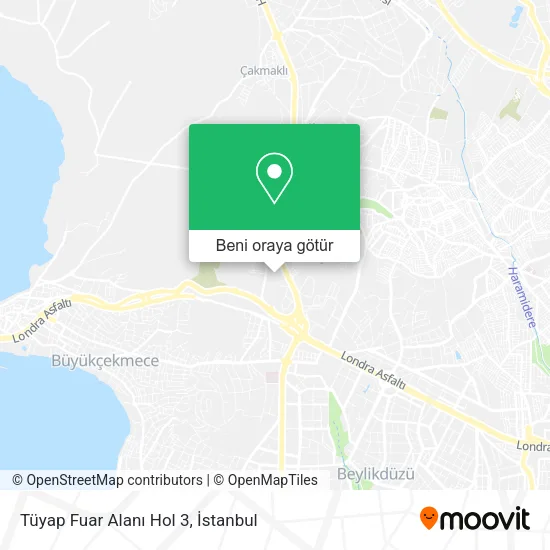 Tüyap Fuar Alanı Hol 3 harita