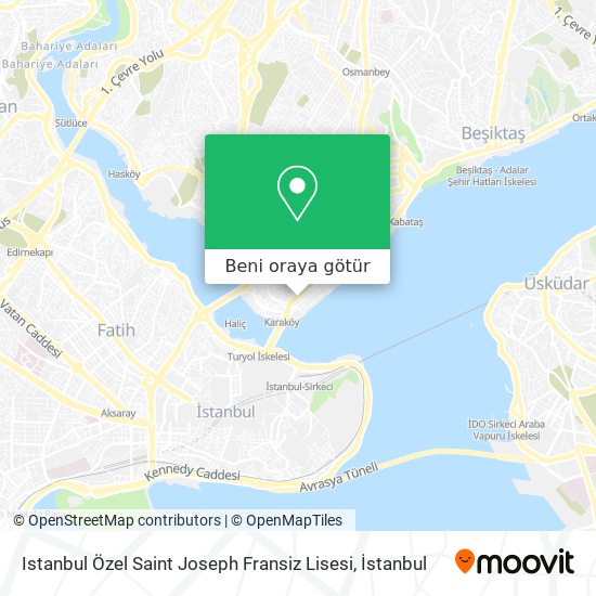 Istanbul Özel Saint Joseph Fransiz Lisesi harita