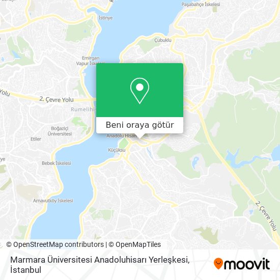 Marmara Üniversitesi Anadoluhisarı Yerleşkesi harita