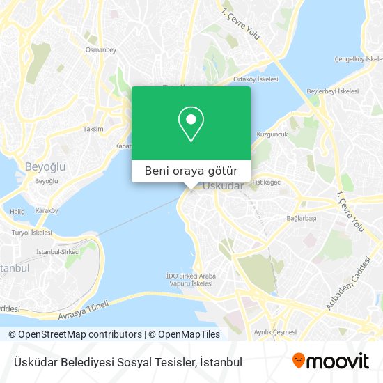 Üsküdar Belediyesi Sosyal Tesisler harita
