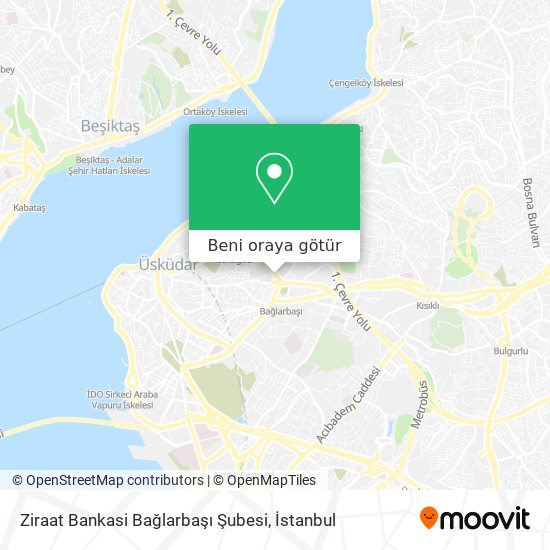 Ziraat Bankasi Bağlarbaşı Şubesi harita