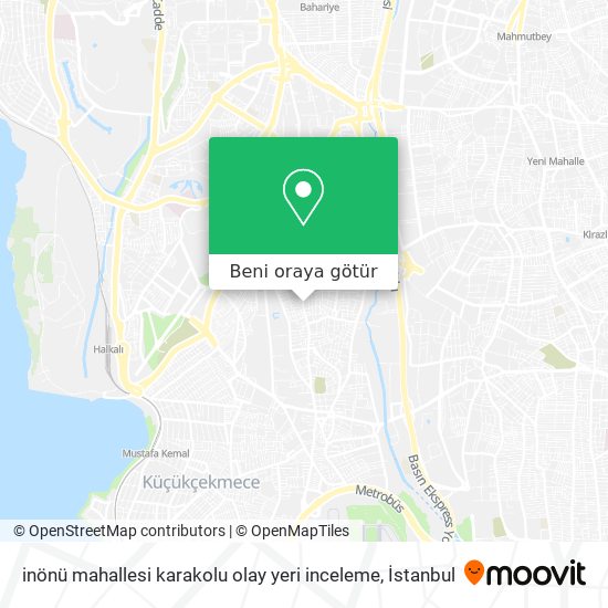 inönü mahallesi karakolu olay yeri inceleme harita