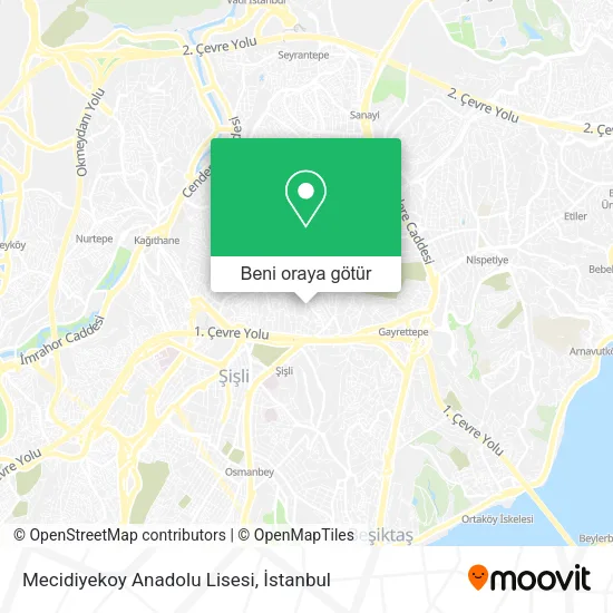 Mecidiyekoy Anadolu Lisesi harita