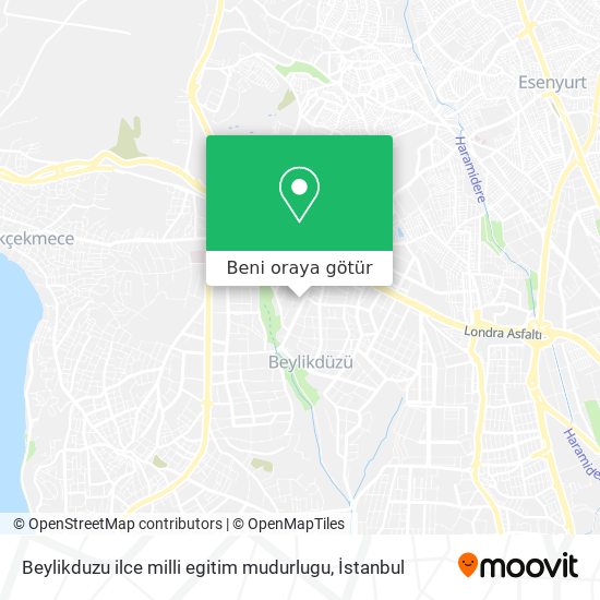 Beylikduzu  ilce milli egitim mudurlugu harita