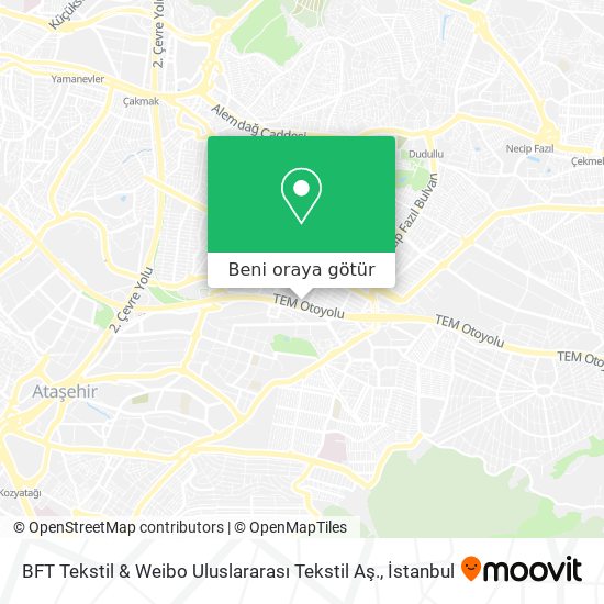 BFT Tekstil & Weibo Uluslararası Tekstil Aş. harita
