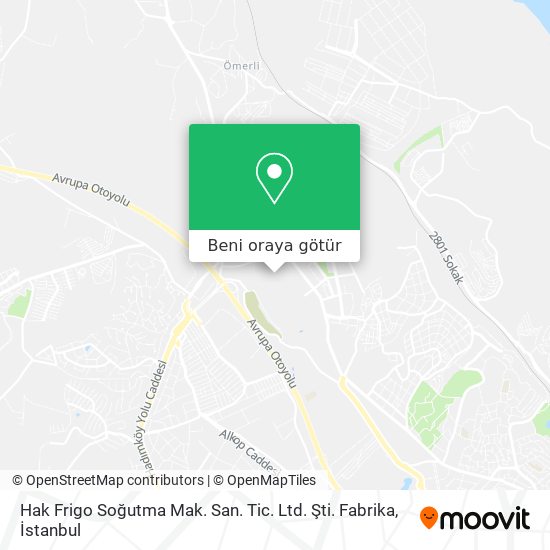 Hak Frigo Soğutma Mak. San. Tic. Ltd. Şti. Fabrika harita