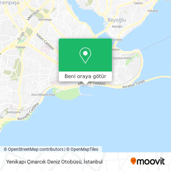 Yenikapı Çınarcık Deniz Otobüsü harita