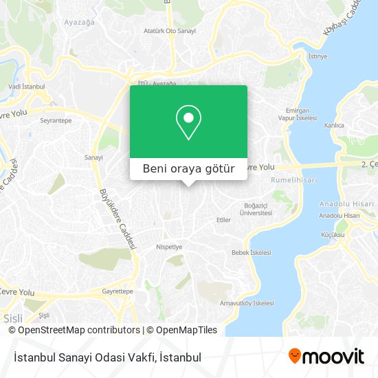 İstanbul Sanayi Odasi Vakfi harita