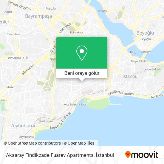 Aksaray Findikzade Fuarev Apartments harita