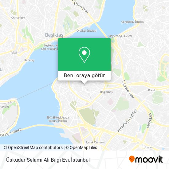 Üsküdar Selami Ali Bilgi Evi harita