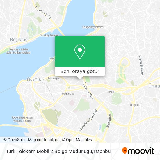 Türk Telekom Mobil 2.Bölge Müdürlüğü harita