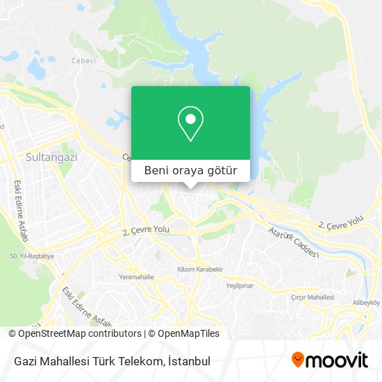 Gazi Mahallesi Türk Telekom harita