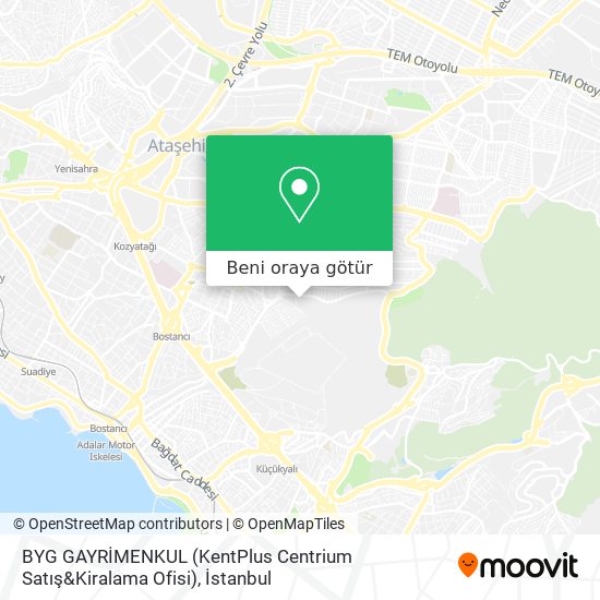 BYG GAYRİMENKUL (KentPlus Centrium Satış&Kiralama Ofisi) harita