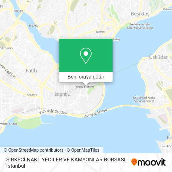 SİRKECİ NAKLİYECİLER VE KAMYONLAR BORSASI harita