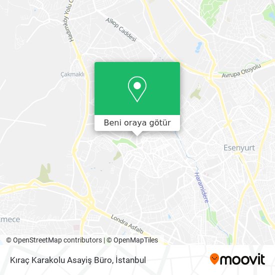 Kıraç Karakolu Asayiş Büro harita