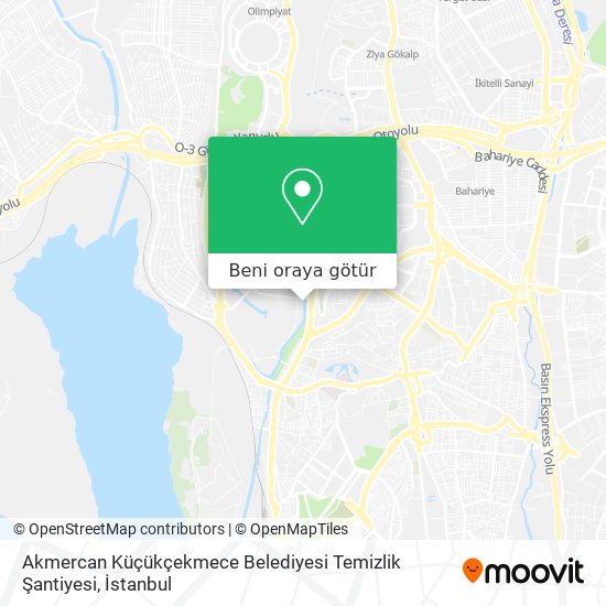 Akmercan Küçükçekmece Belediyesi Temizlik Şantiyesi harita