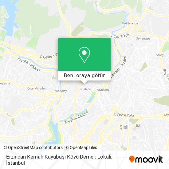 Erzincan Kemah Kayabaşı Köyü Dernek Lokali harita