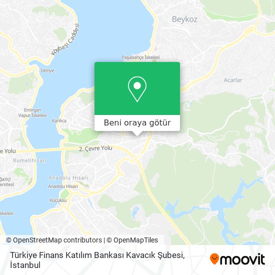 Türkiye Finans Katılım Bankası Kavacık Şubesi harita