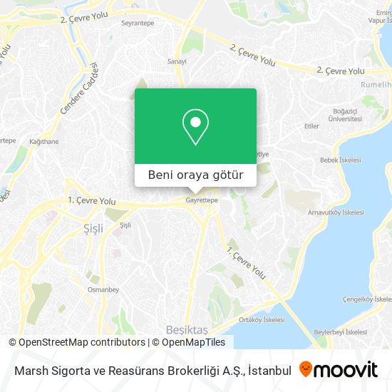 Marsh Sigorta ve Reasürans Brokerliği A.Ş. harita