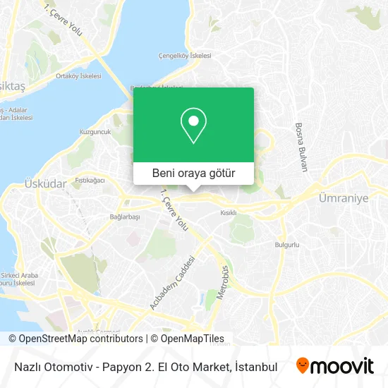 Nazlı Otomotiv - Papyon 2. El Oto Market harita