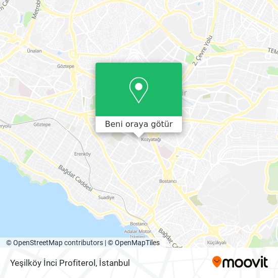 Yeşilköy İnci Profiterol harita