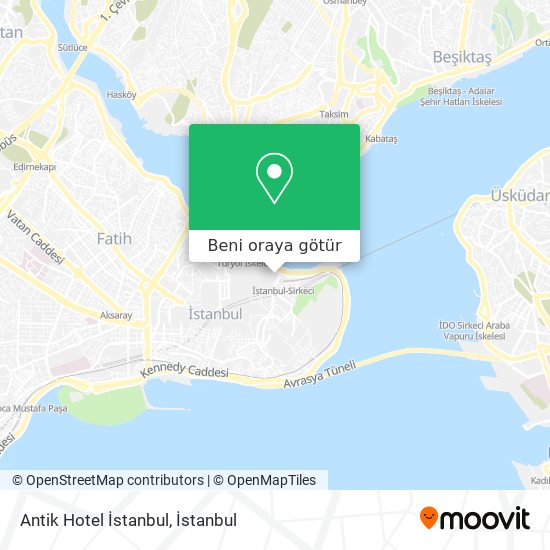 Antik Hotel İstanbul harita