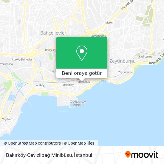 Bakırköy-Cevizlibağ Minibüsü harita
