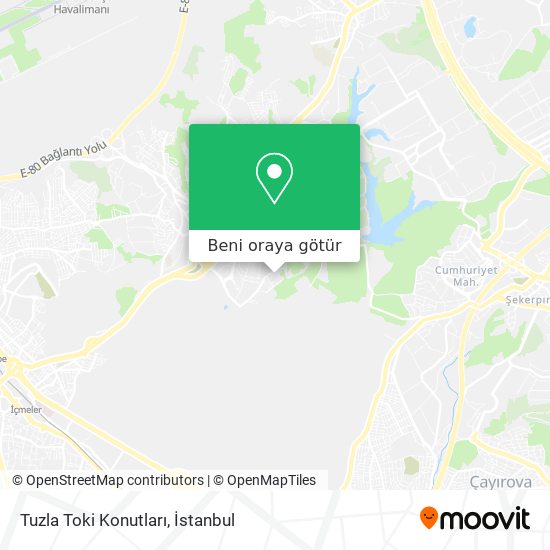 Tuzla Toki Konutları harita