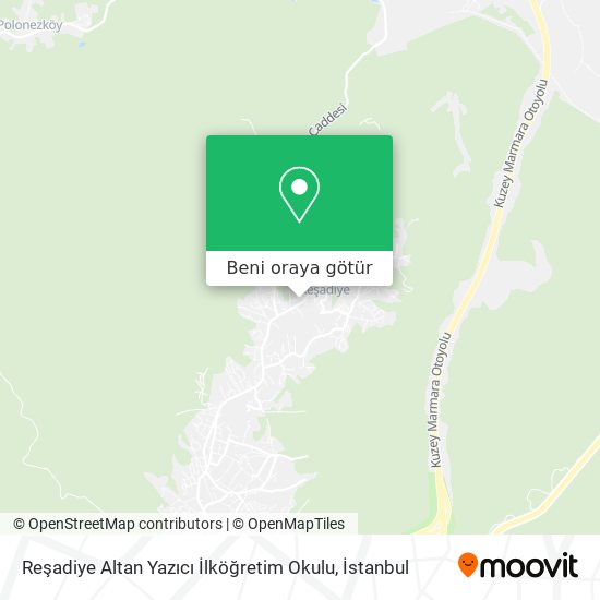 Reşadiye Altan Yazıcı İlköğretim Okulu harita