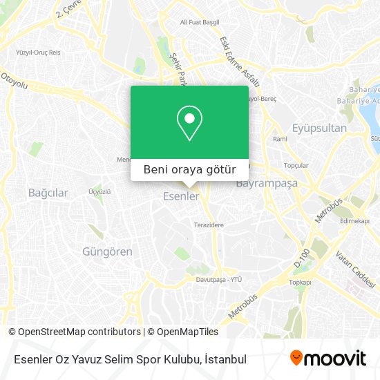 Esenler Oz Yavuz Selim Spor Kulubu harita