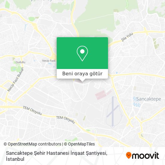 Sancaktepe Şehir Hastanesi İnşaat Şantiyesi harita