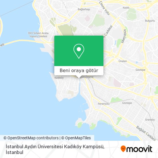 İstanbul Aydın Üniversitesi Kadıköy Kampüsü harita
