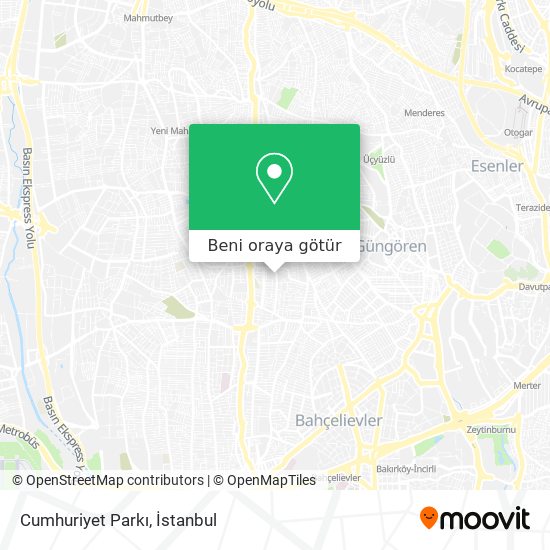 Cumhuriyet Parkı harita